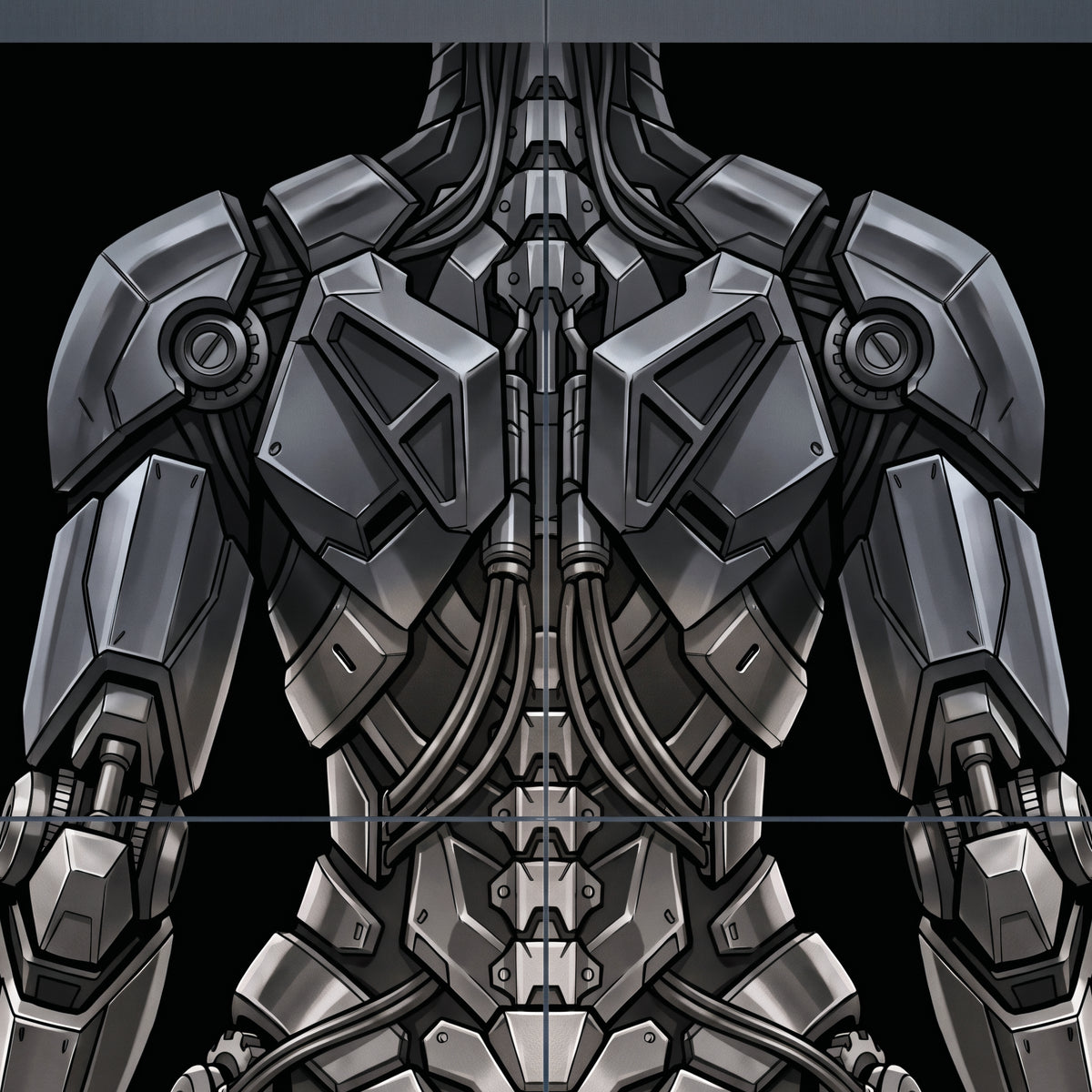 AURORA | Minimalist Cybernetic Female Sci-Fi Concept Art | Multi-Print Luxury Wall Art