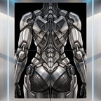 AURORA | Minimalist Cybernetic Female Sci-Fi Concept Art | Multi-Print Luxury Wall Art