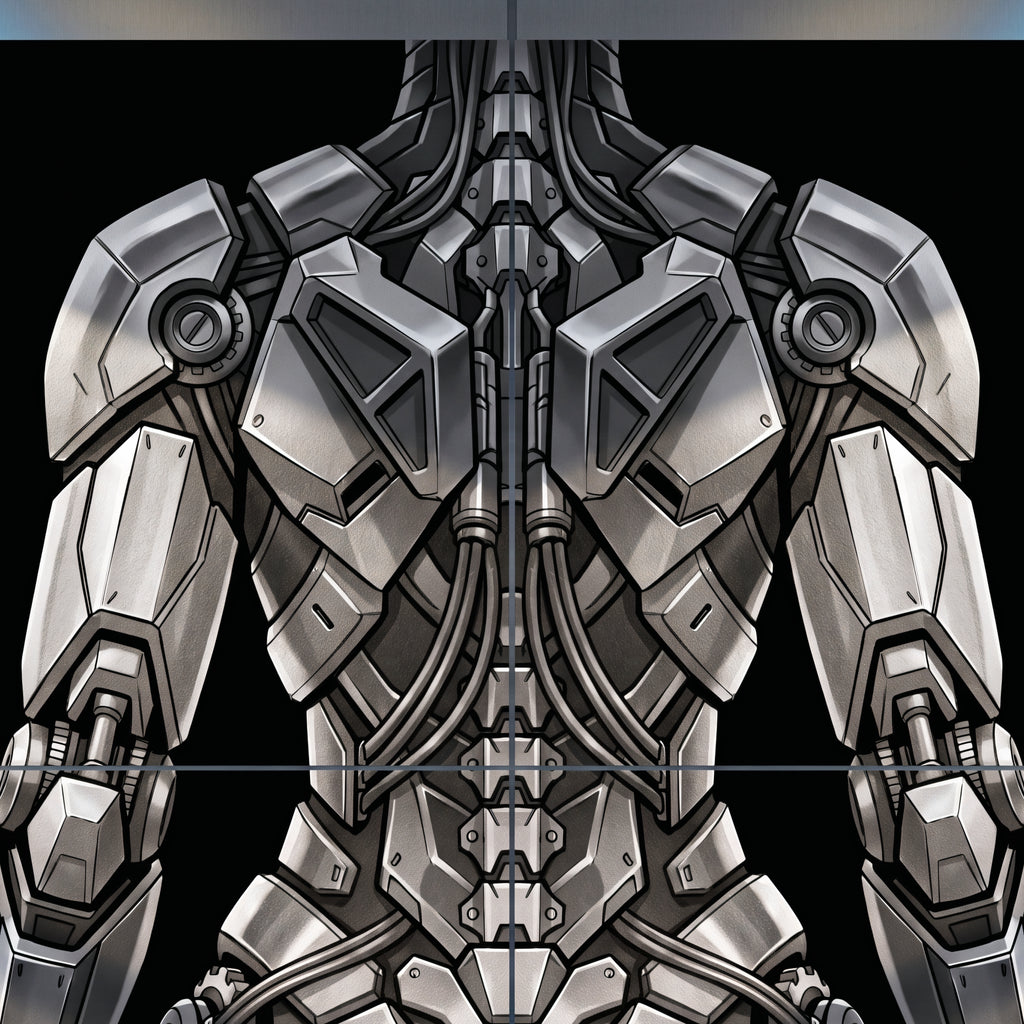 AURORA | Minimalist Cybernetic Female Sci-Fi Concept Art | Multi-Print Luxury Wall Art