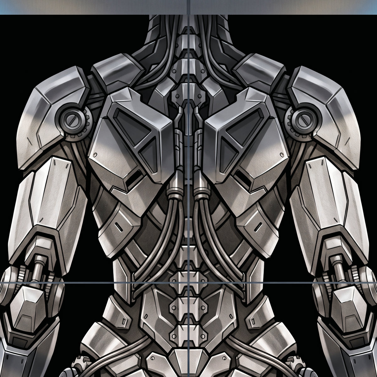 AURORA | Minimalist Cybernetic Female Sci-Fi Concept Art | Multi-Print Luxury Wall Art