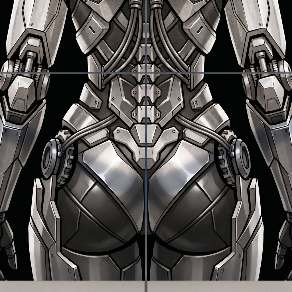 AURORA | Minimalist Cybernetic Female Sci-Fi Concept Art | Multi-Print Luxury Wall Art