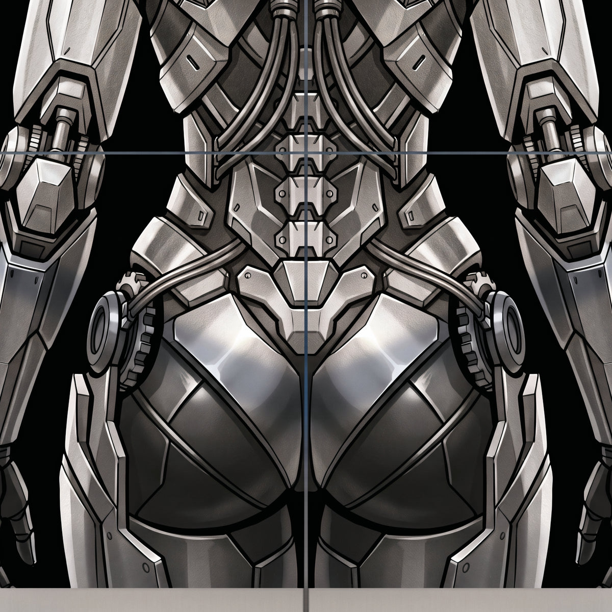 AURORA | Minimalist Cybernetic Female Sci-Fi Concept Art | Multi-Print Luxury Wall Art