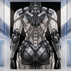 AURORA | Minimalist Cybernetic Female Sci-Fi Concept Art | Multi-Print Luxury Wall Art