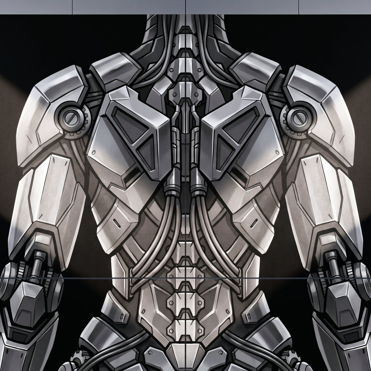 AURORA | Minimalist Cybernetic Female Sci-Fi Concept Art | Multi-Print Luxury Wall Art