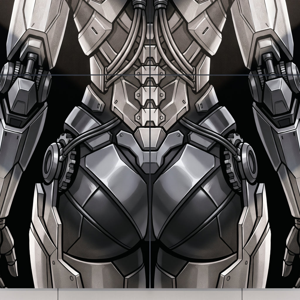 AURORA | Minimalist Cybernetic Female Sci-Fi Concept Art | Multi-Print Luxury Wall Art