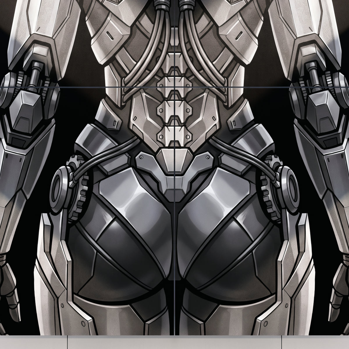AURORA | Minimalist Cybernetic Female Sci-Fi Concept Art | Multi-Print Luxury Wall Art