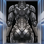 AURORA | Minimalist Cybernetic Female Sci-Fi Concept Art | Multi-Print Luxury Wall Art