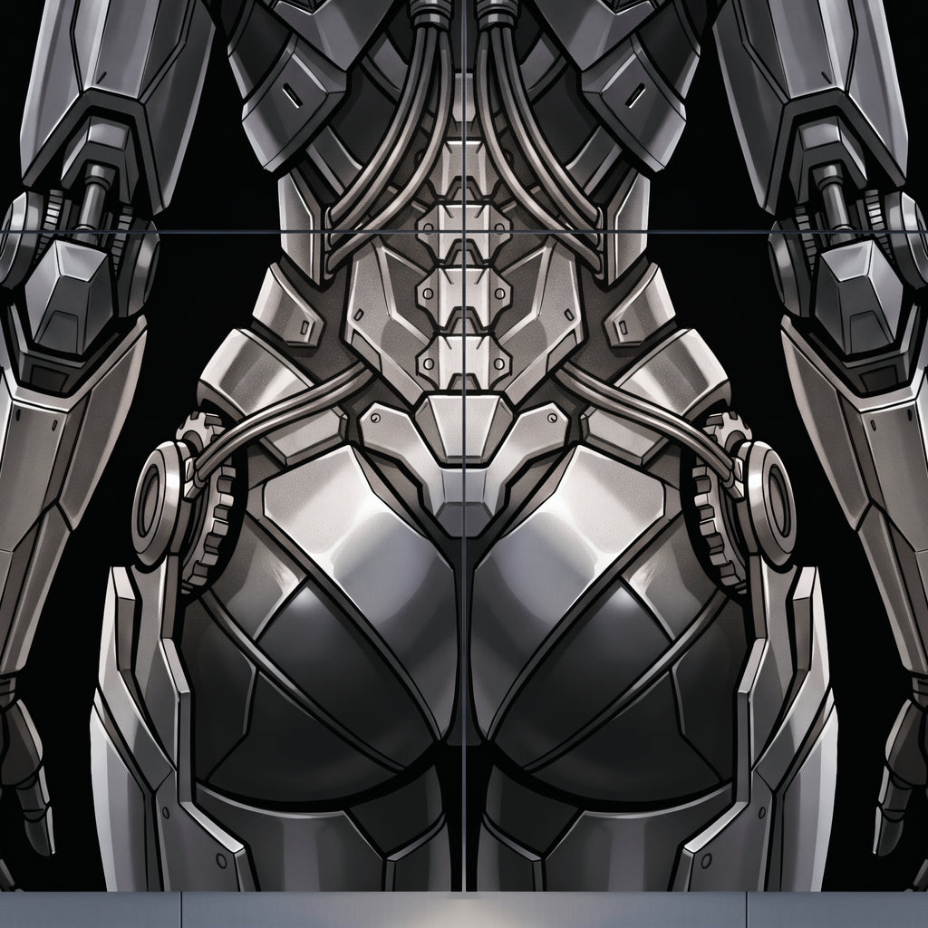 AURORA | Minimalist Cybernetic Female Sci-Fi Concept Art | Multi-Print Luxury Wall Art