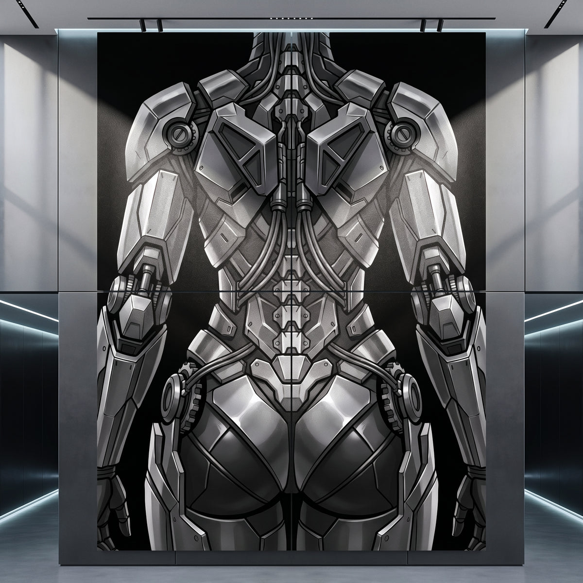 AURORA | Minimalist Cybernetic Female Sci-Fi Concept Art | Multi-Print Luxury Wall Art