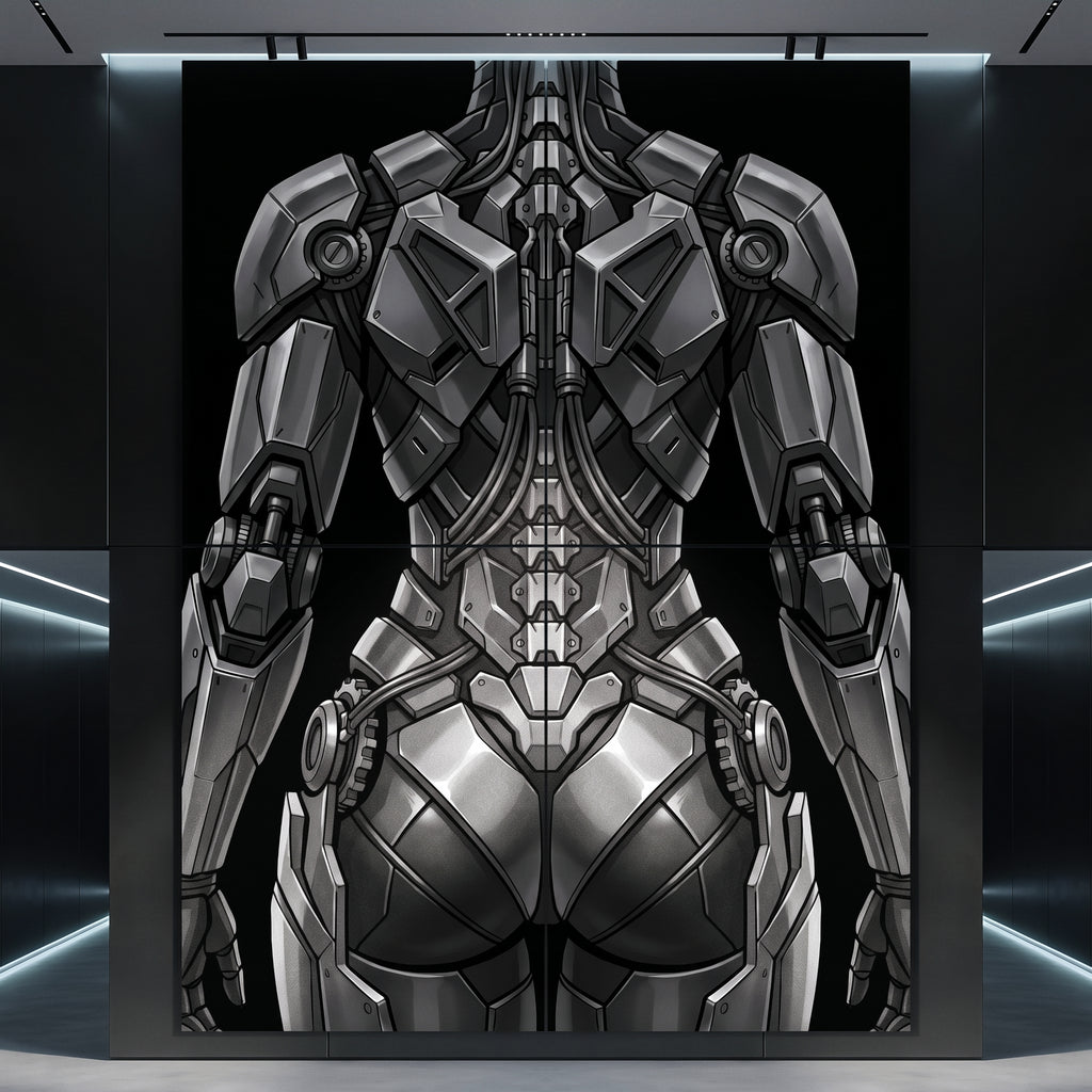 AURORA | Minimalist Cybernetic Female Sci-Fi Concept Art | Multi-Print Luxury Wall Art