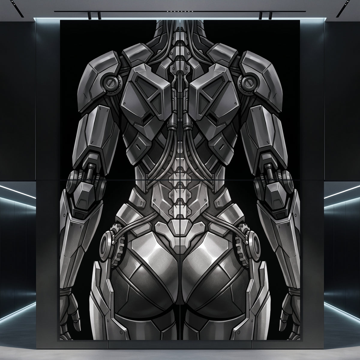 AURORA | Minimalist Cybernetic Female Sci-Fi Concept Art | Multi-Print Luxury Wall Art