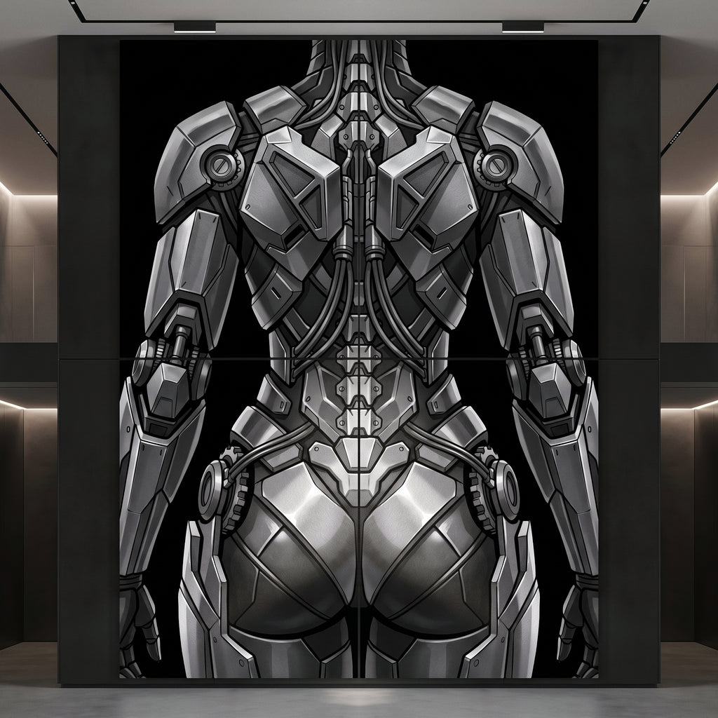 AURORA | Minimalist Cybernetic Female Sci-Fi Concept Art | Multi-Print Luxury Wall Art