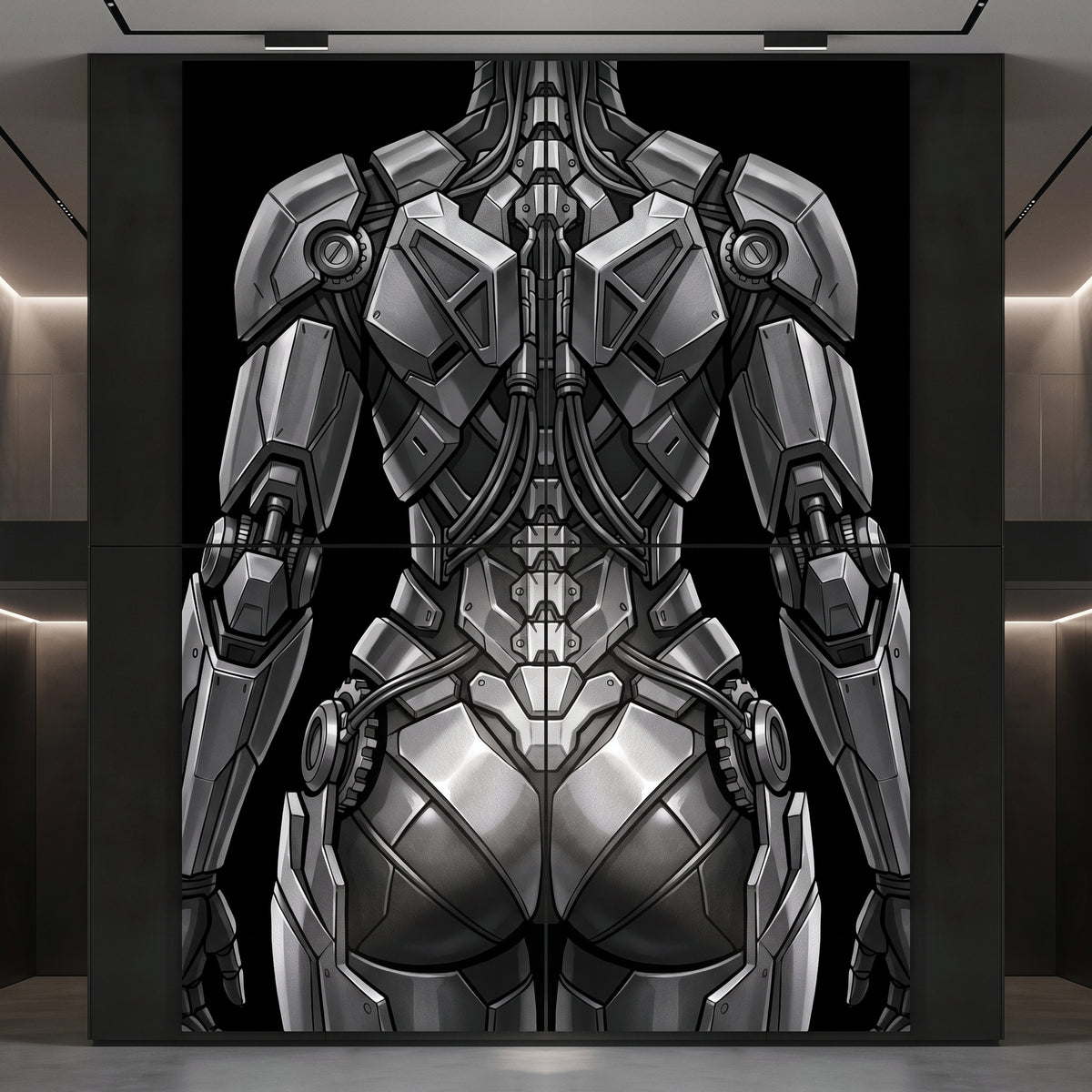 AURORA | Minimalist Cybernetic Female Sci-Fi Concept Art | Multi-Print Luxury Wall Art