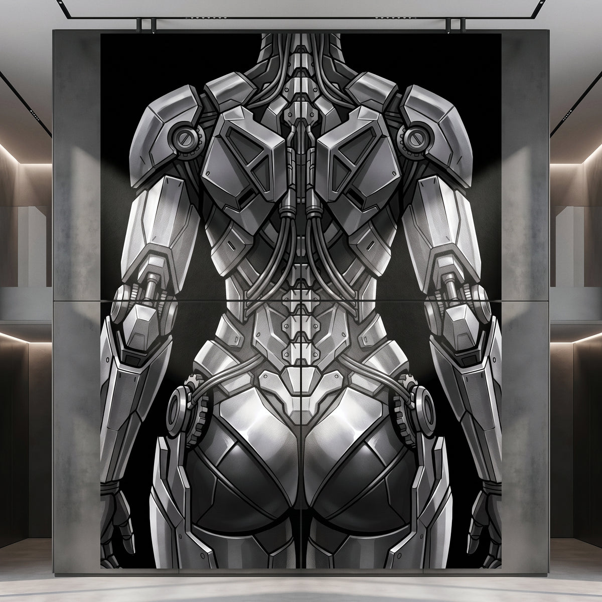 AURORA | Minimalist Cybernetic Female Sci-Fi Concept Art | Multi-Print Luxury Wall Art