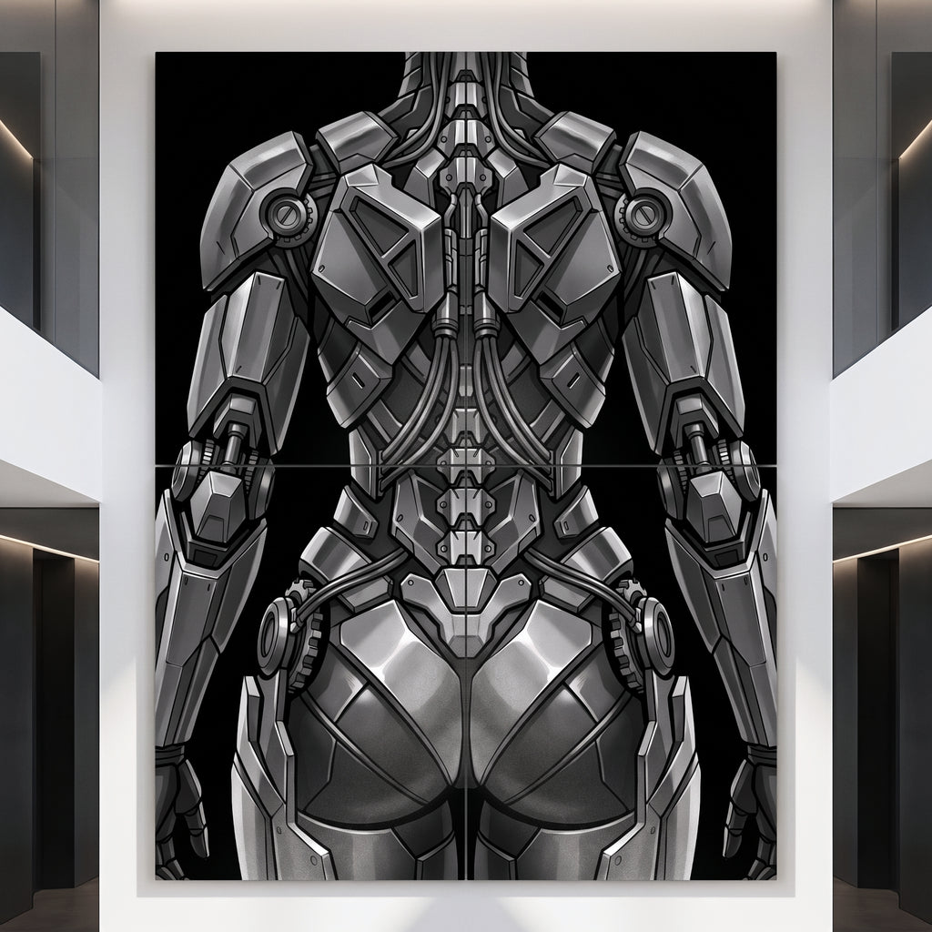 AURORA | Minimalist Cybernetic Female Sci-Fi Concept Art | Multi-Print Luxury Wall Art