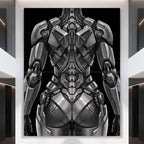 AURORA | Minimalist Cybernetic Female Sci-Fi Concept Art | Multi-Print Luxury Wall Art