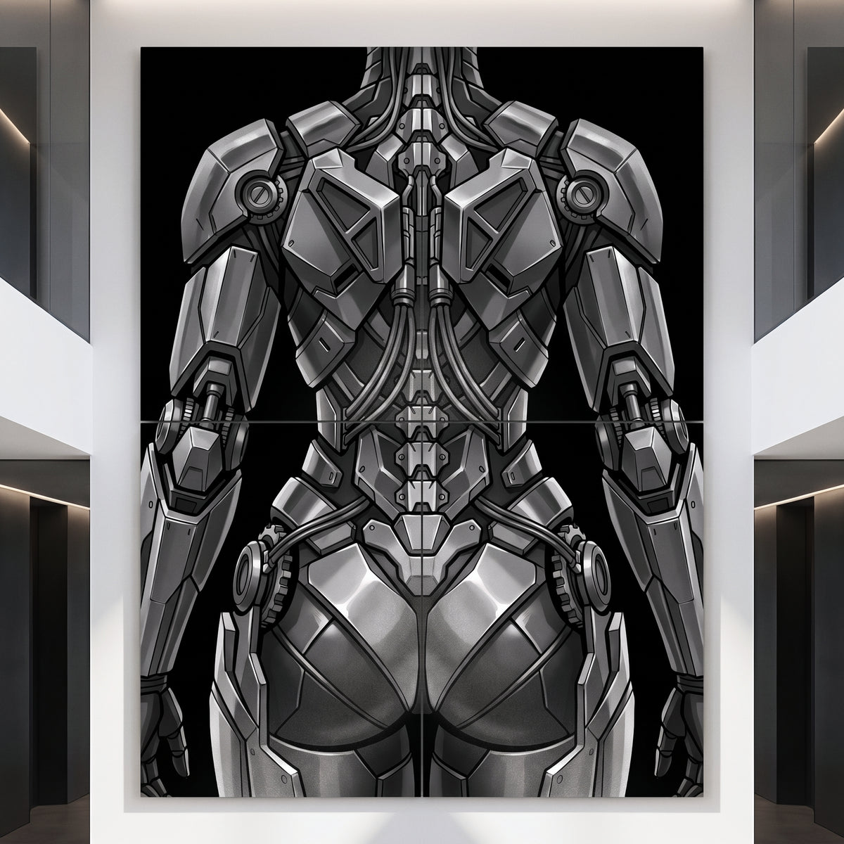 AURORA | Minimalist Cybernetic Female Sci-Fi Concept Art | Multi-Print Luxury Wall Art
