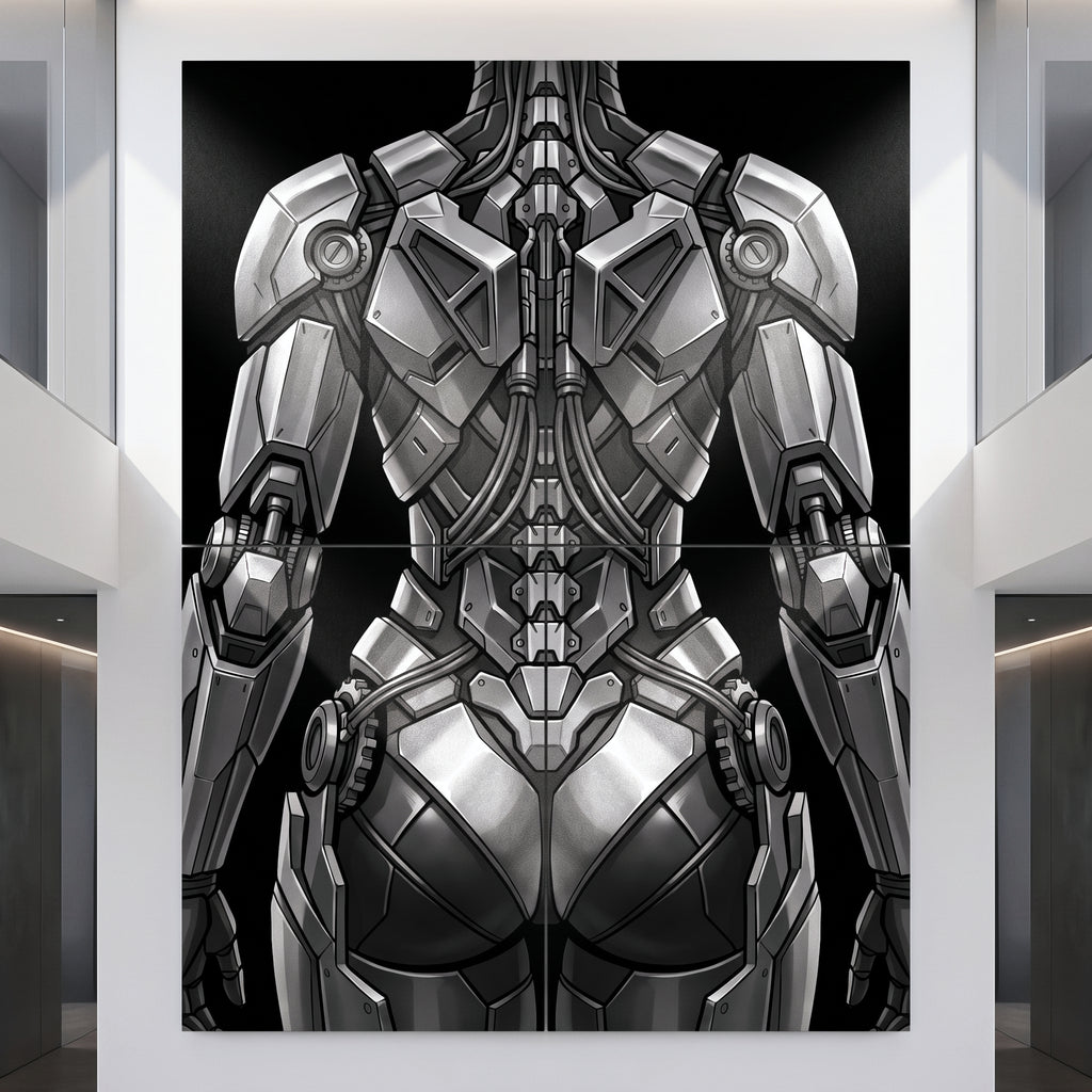 AURORA | Minimalist Cybernetic Female Sci-Fi Concept Art | Multi-Print Luxury Wall Art