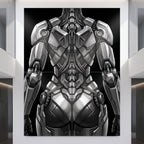 AURORA | Minimalist Cybernetic Female Sci-Fi Concept Art | Multi-Print Luxury Wall Art