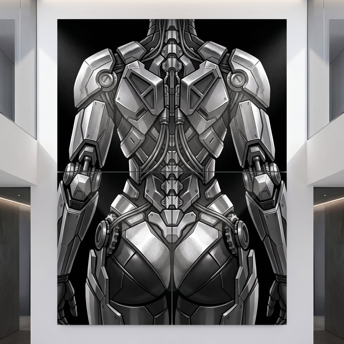 AURORA | Minimalist Cybernetic Female Sci-Fi Concept Art | Multi-Print Luxury Wall Art