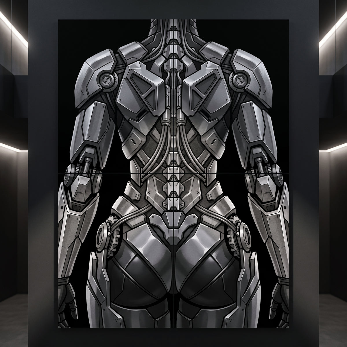 AURORA | Minimalist Cybernetic Female Sci-Fi Concept Art | Multi-Print Luxury Wall Art