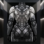 AURORA | Minimalist Cybernetic Female Sci-Fi Concept Art | Multi-Print Luxury Wall Art