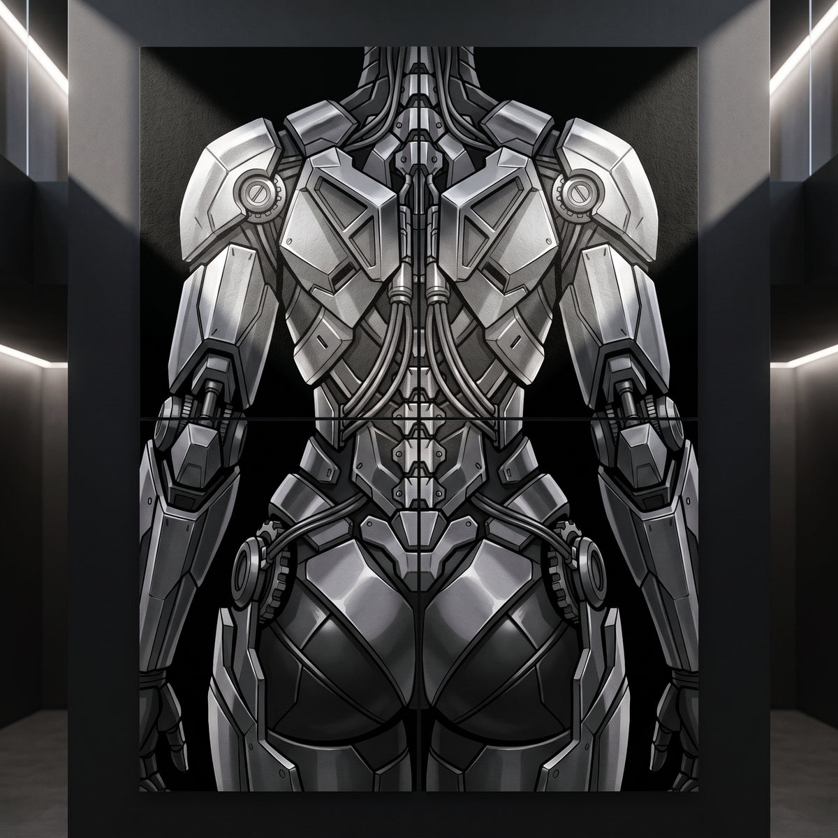 AURORA | Minimalist Cybernetic Female Sci-Fi Concept Art | Multi-Print Luxury Wall Art