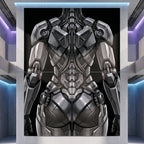 AURORA | Minimalist Cybernetic Female Sci-Fi Concept Art | Multi-Print Luxury Wall Art