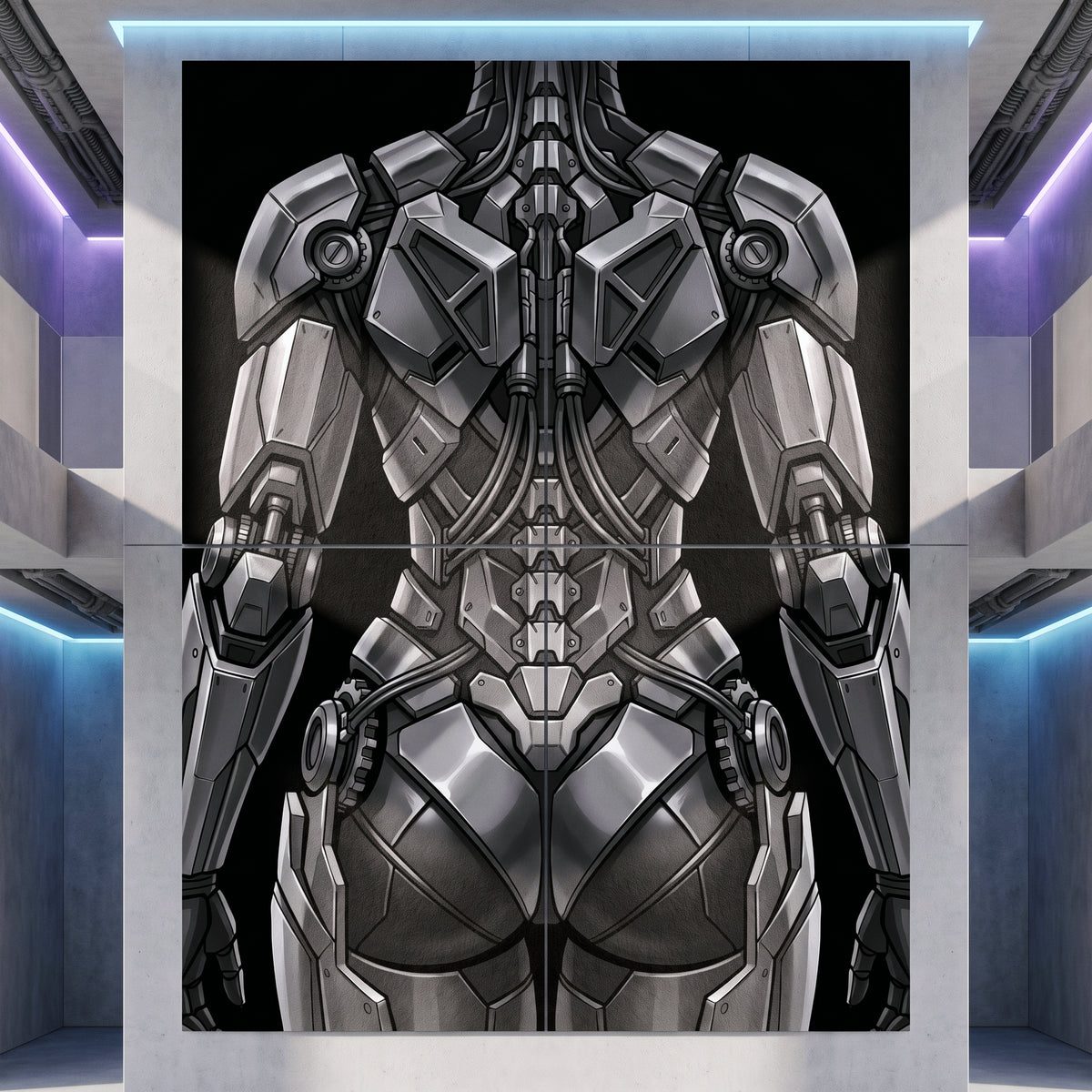 AURORA | Minimalist Cybernetic Female Sci-Fi Concept Art | Multi-Print Luxury Wall Art