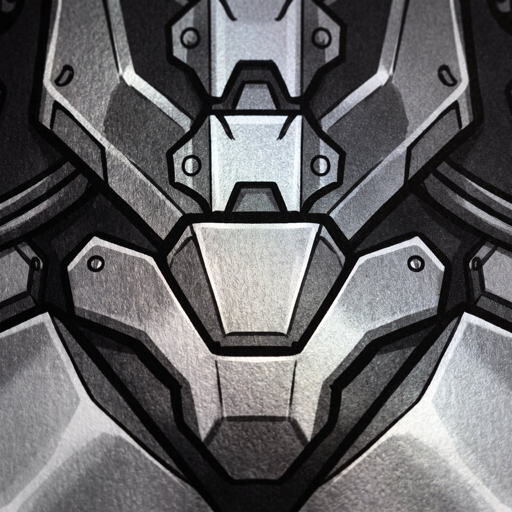 AURORA | Minimalist Cybernetic Female Sci-Fi Concept Art | Multi-Print Luxury Wall Art