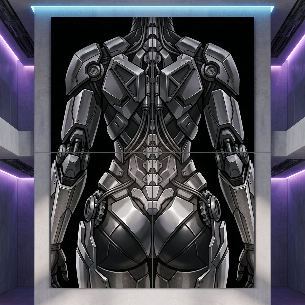AURORA | Minimalist Cybernetic Female Sci-Fi Concept Art | Multi-Print Luxury Wall Art