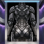 AURORA | Minimalist Cybernetic Female Sci-Fi Concept Art | Multi-Print Luxury Wall Art