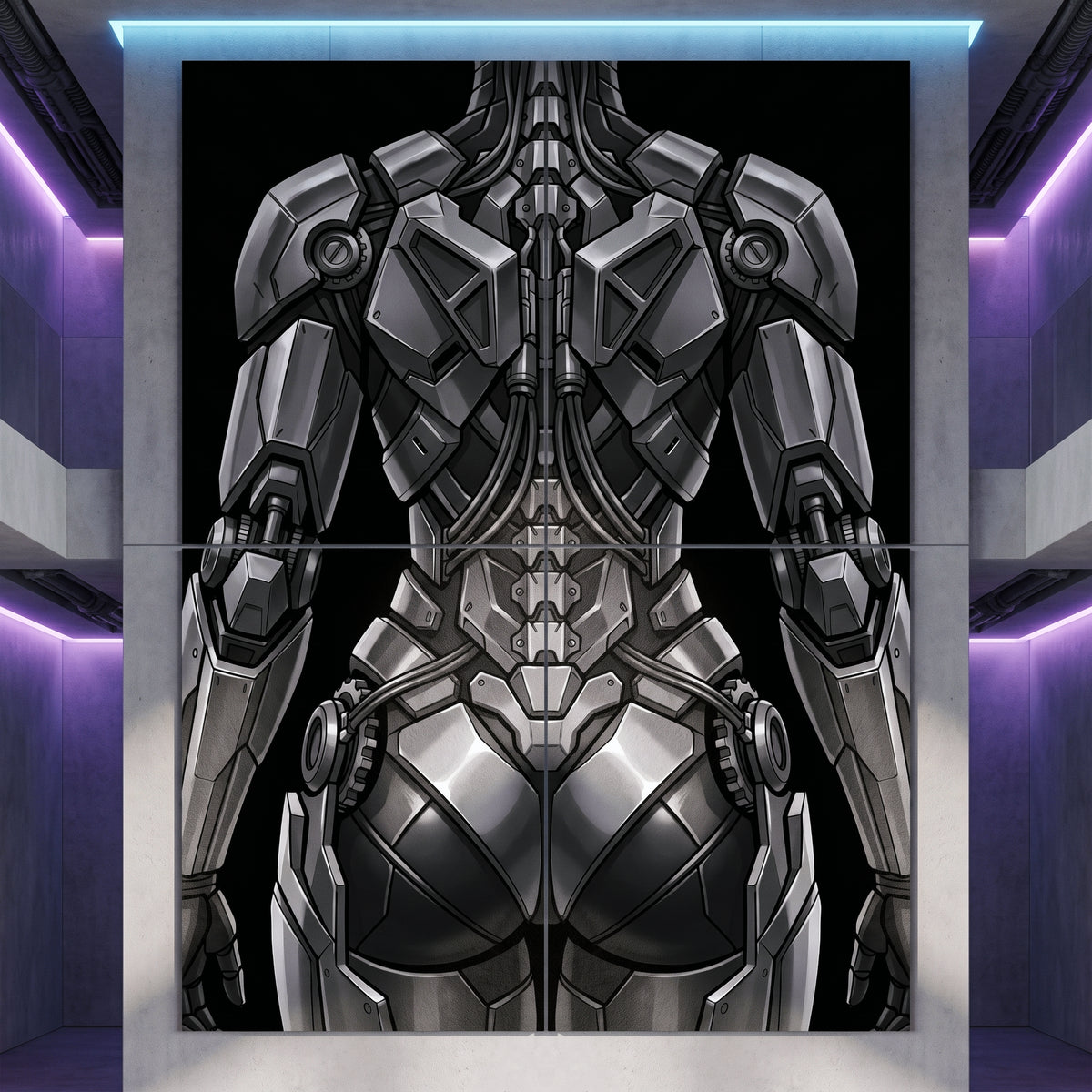 AURORA | Minimalist Cybernetic Female Sci-Fi Concept Art | Multi-Print Luxury Wall Art