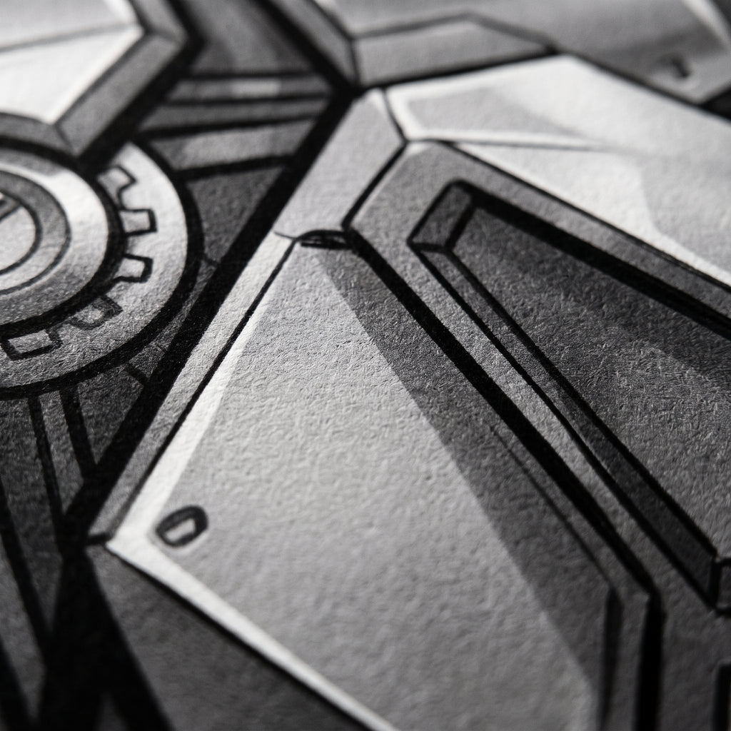 AURORA | Minimalist Cybernetic Female Sci-Fi Concept Art | Multi-Print Luxury Wall Art