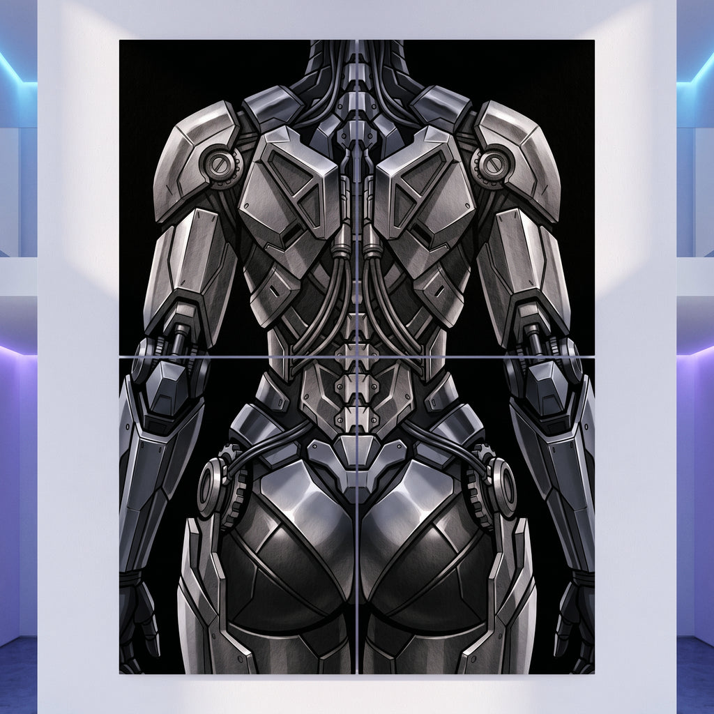 AURORA | Minimalist Cybernetic Female Sci-Fi Concept Art | Multi-Print Luxury Wall Art
