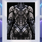 AURORA | Minimalist Cybernetic Female Sci-Fi Concept Art | Multi-Print Luxury Wall Art