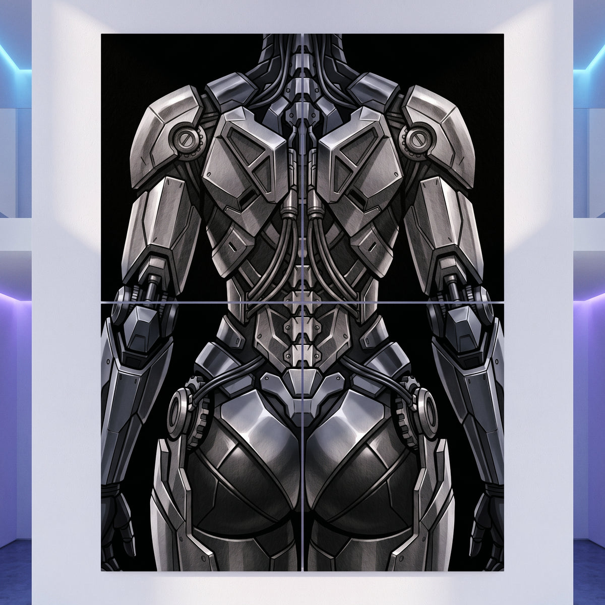 AURORA | Minimalist Cybernetic Female Sci-Fi Concept Art | Multi-Print Luxury Wall Art