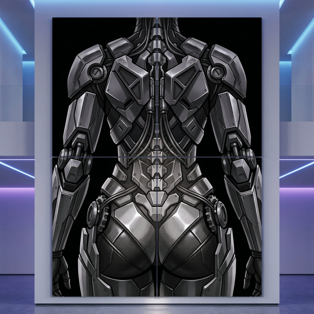 AURORA | Minimalist Cybernetic Female Sci-Fi Concept Art | Multi-Print Luxury Wall Art