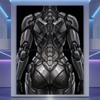 AURORA | Minimalist Cybernetic Female Sci-Fi Concept Art | Multi-Print Luxury Wall Art