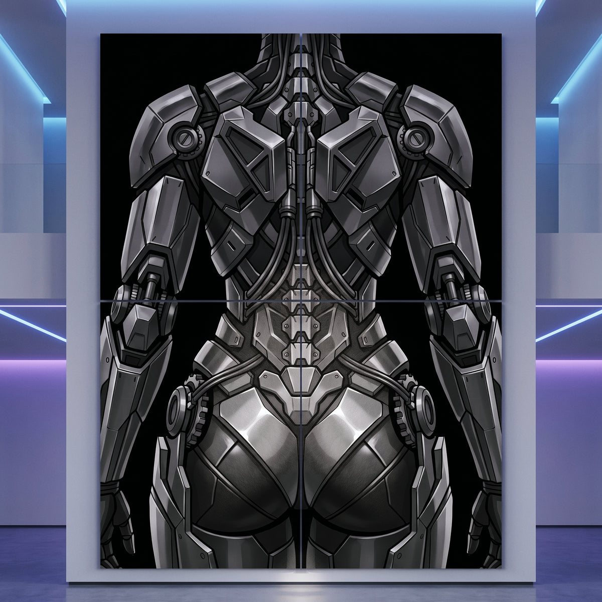AURORA | Minimalist Cybernetic Female Sci-Fi Concept Art | Multi-Print Luxury Wall Art