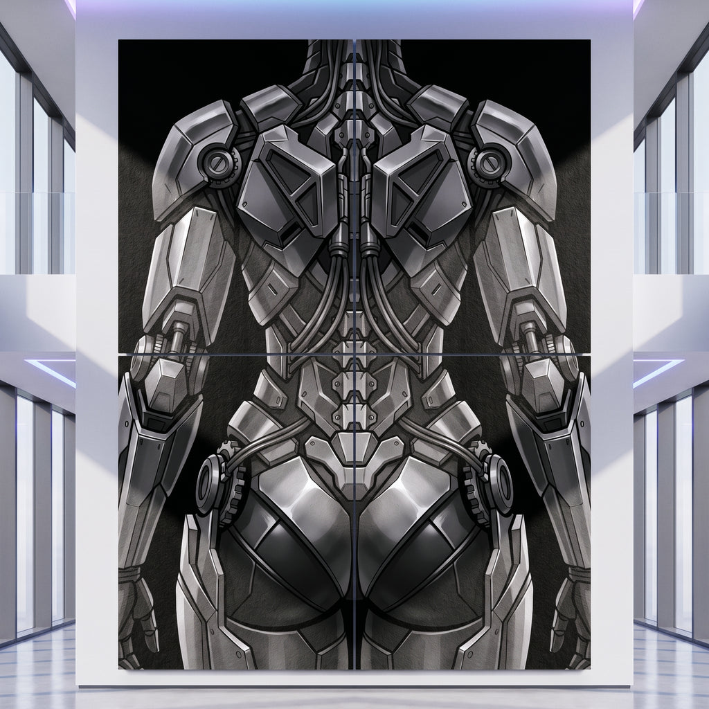 AURORA | Minimalist Cybernetic Female Sci-Fi Concept Art | Multi-Print Luxury Wall Art