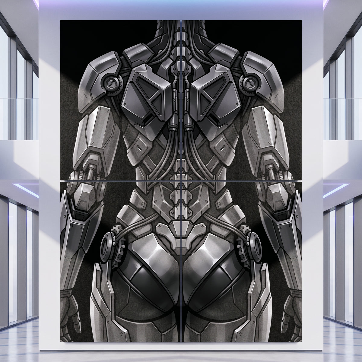 AURORA | Minimalist Cybernetic Female Sci-Fi Concept Art | Multi-Print Luxury Wall Art