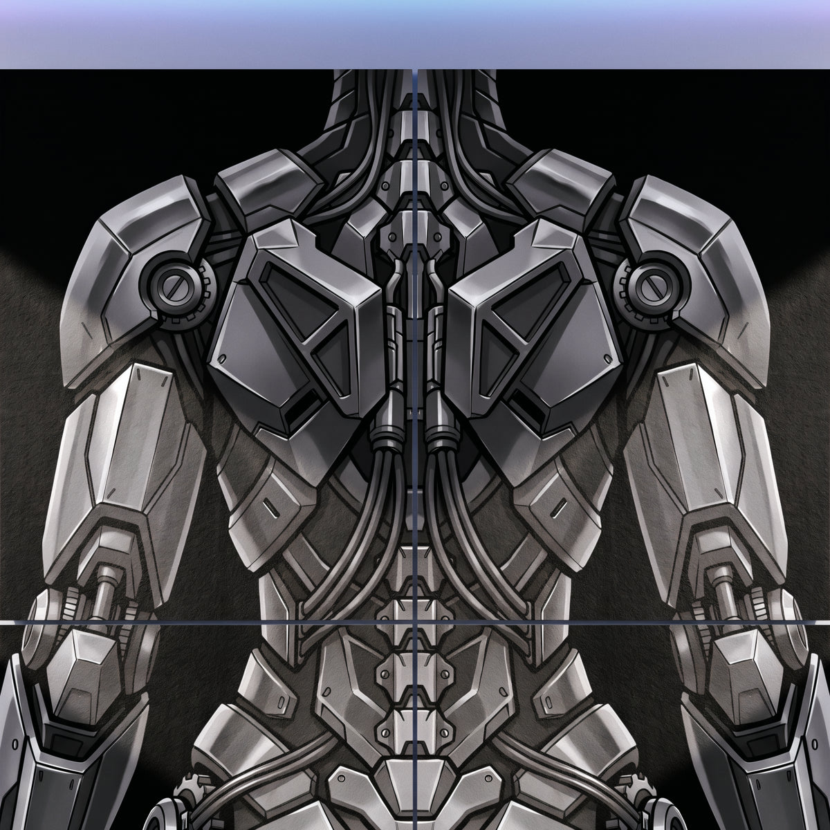 AURORA | Minimalist Cybernetic Female Sci-Fi Concept Art | Multi-Print Luxury Wall Art