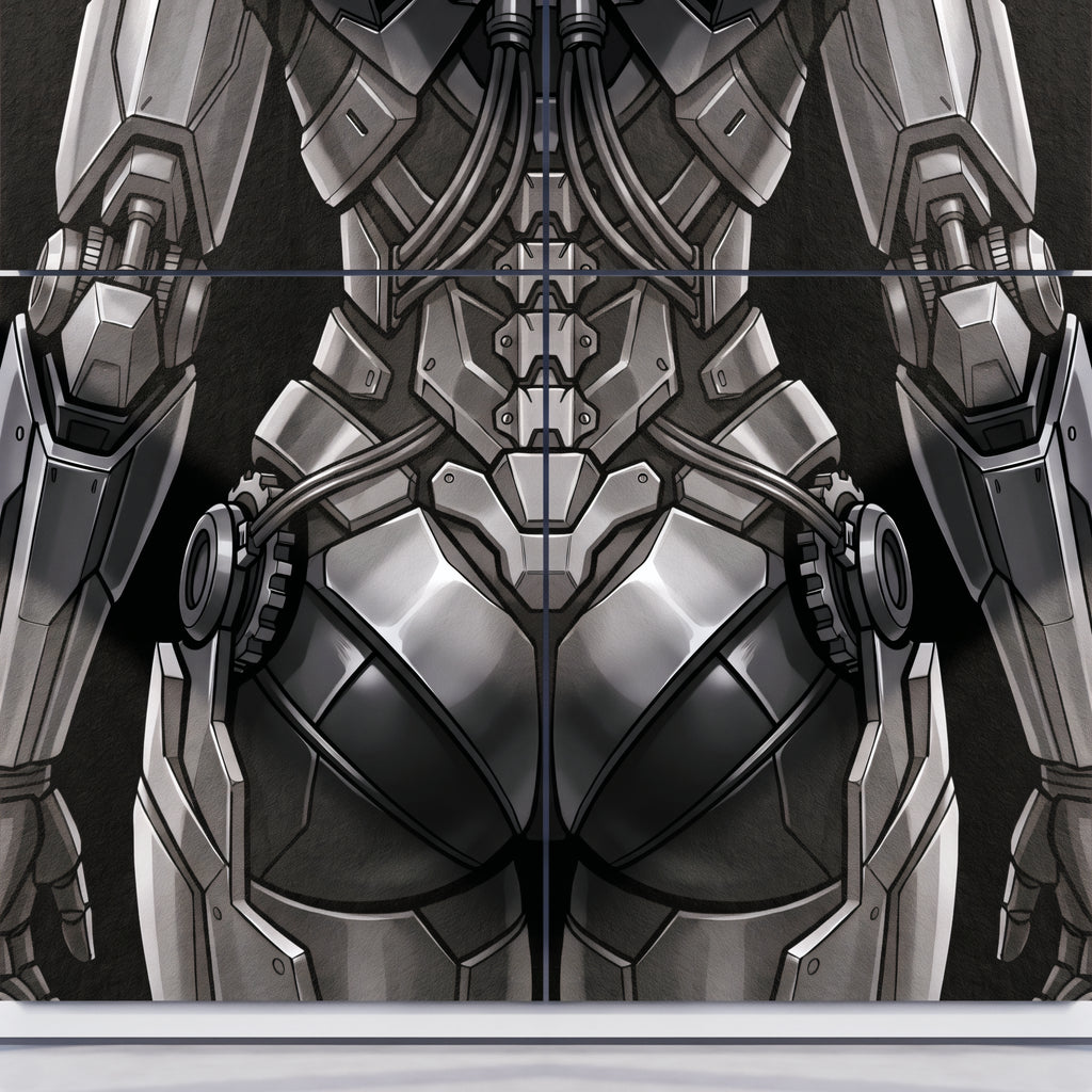 AURORA | Minimalist Cybernetic Female Sci-Fi Concept Art | Multi-Print Luxury Wall Art