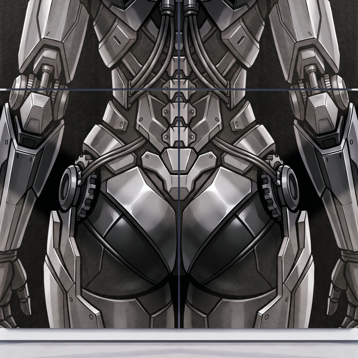 AURORA | Minimalist Cybernetic Female Sci-Fi Concept Art | Multi-Print Luxury Wall Art