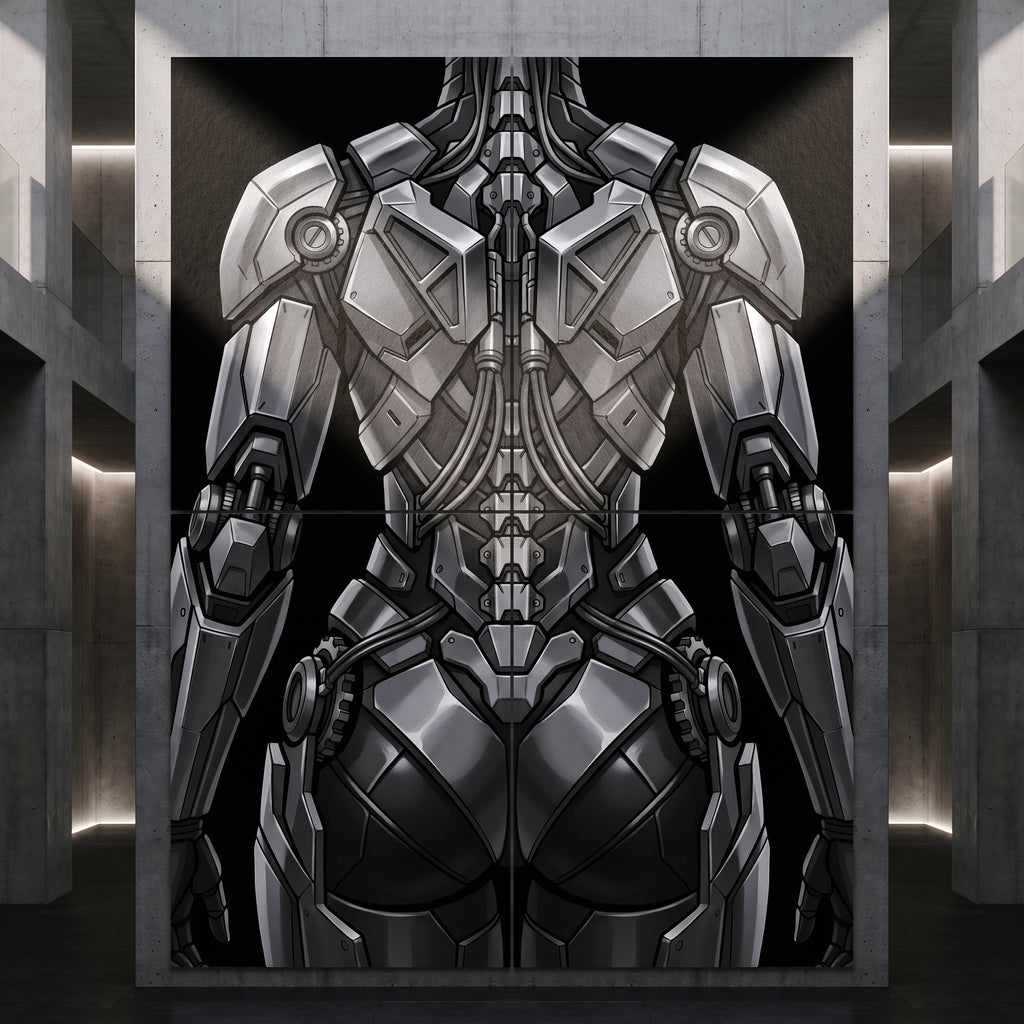 AURORA | Minimalist Cybernetic Female Sci-Fi Concept Art | Multi-Print Luxury Wall Art