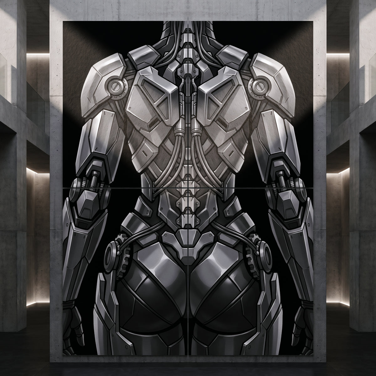 AURORA | Minimalist Cybernetic Female Sci-Fi Concept Art | Multi-Print Luxury Wall Art