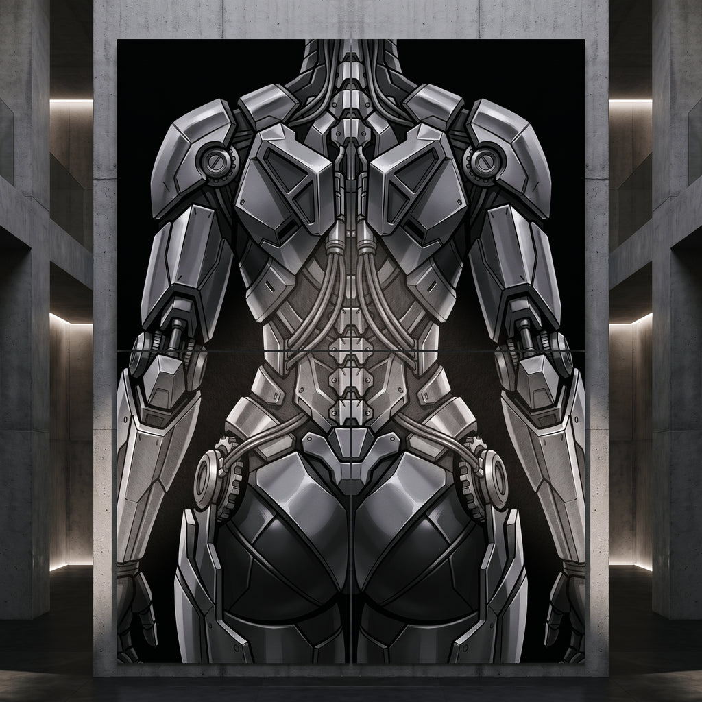 AURORA | Minimalist Cybernetic Female Sci-Fi Concept Art | Multi-Print Luxury Wall Art