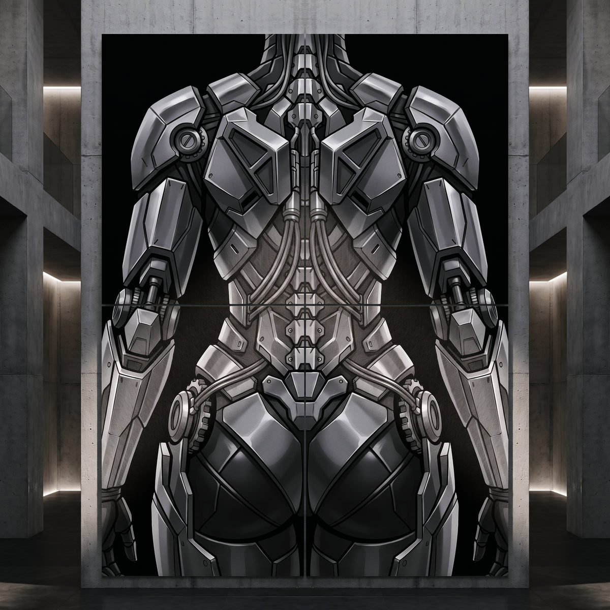 AURORA | Minimalist Cybernetic Female Sci-Fi Concept Art | Multi-Print Luxury Wall Art