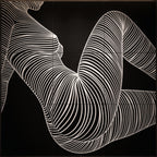 COUTURE | Reclining Minimalist Female Form Op Art | Luxury Multi-Print Wall Art | 1-Of-1